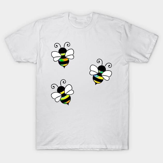 3 Bees T-Shirt by lolosenese